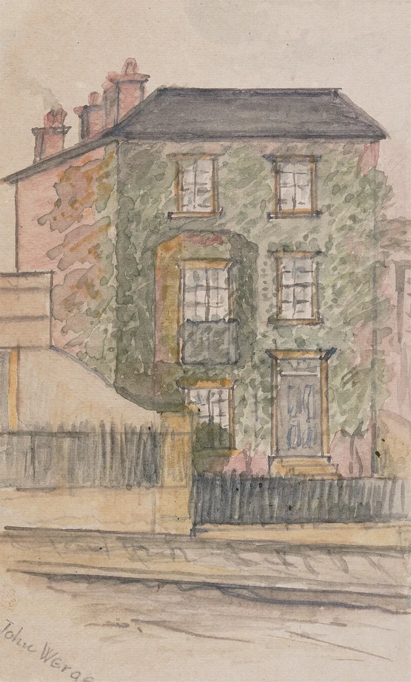 Fifteen Downshire Hill Hampstead by John Werge - Canvas Print