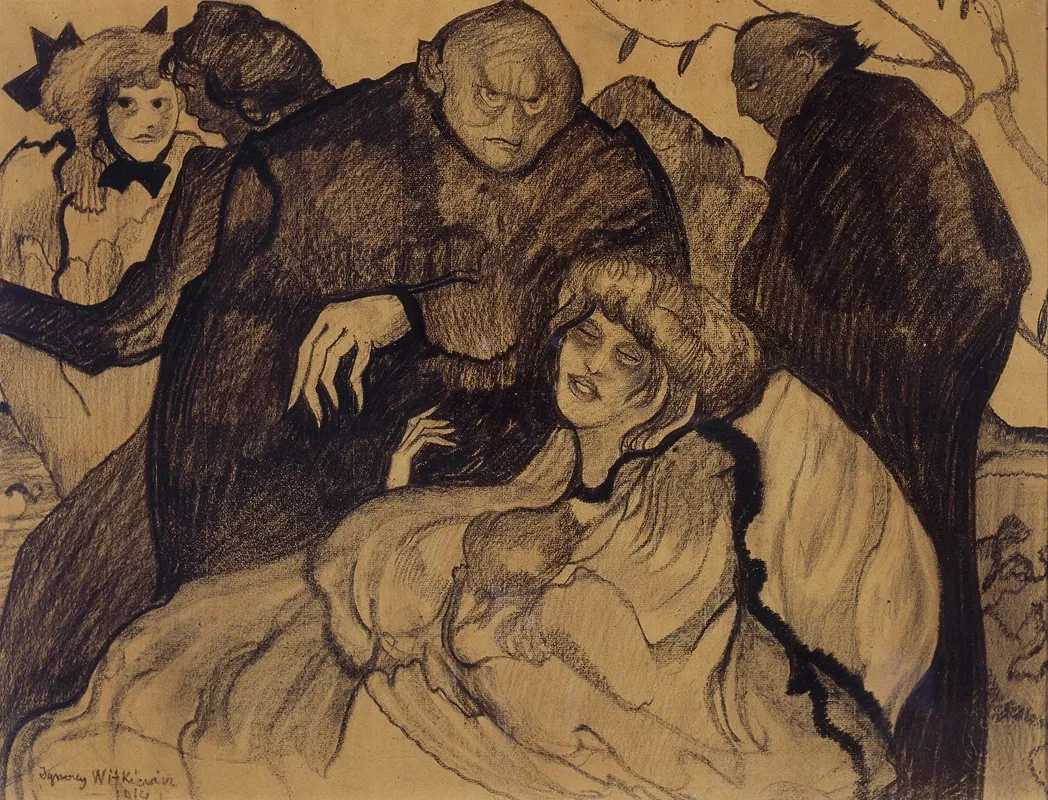 Figural Composition 5 by Stanisław Ignacy Witkiewicz - Canvas Print