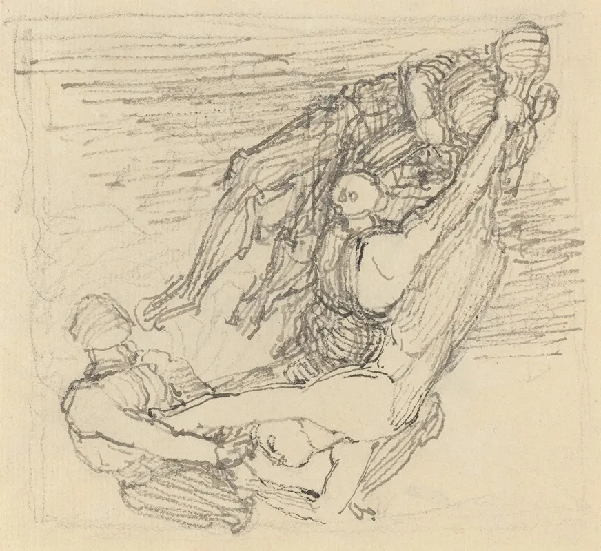 Figure Being Transported Through The Air