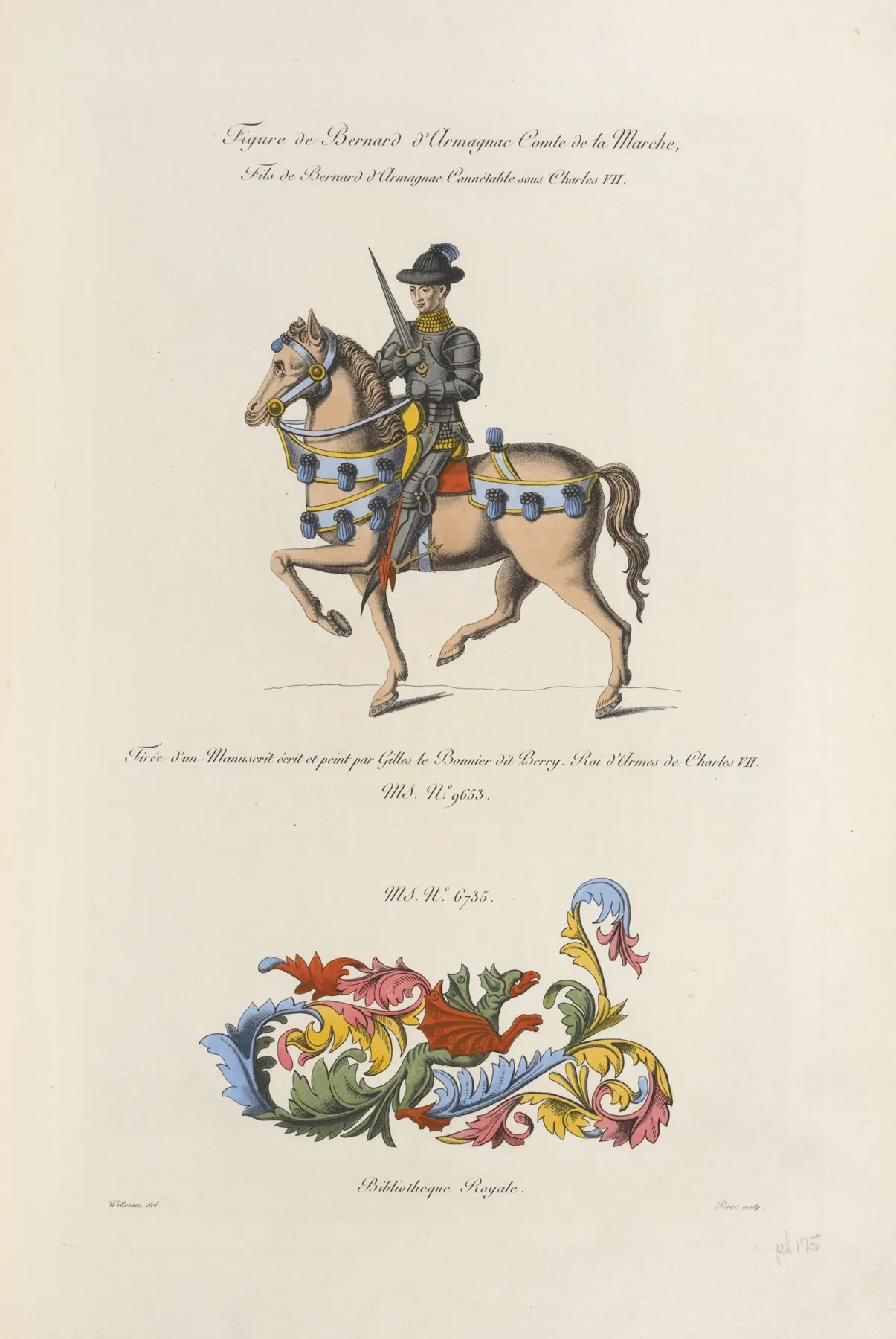 Figure De Bernard Darmagnac Comte De La Marche Fils De Bernard Darmagnac Connetable Sous Charles Vii by Nicolas Xavier Willemin - Canvas Print