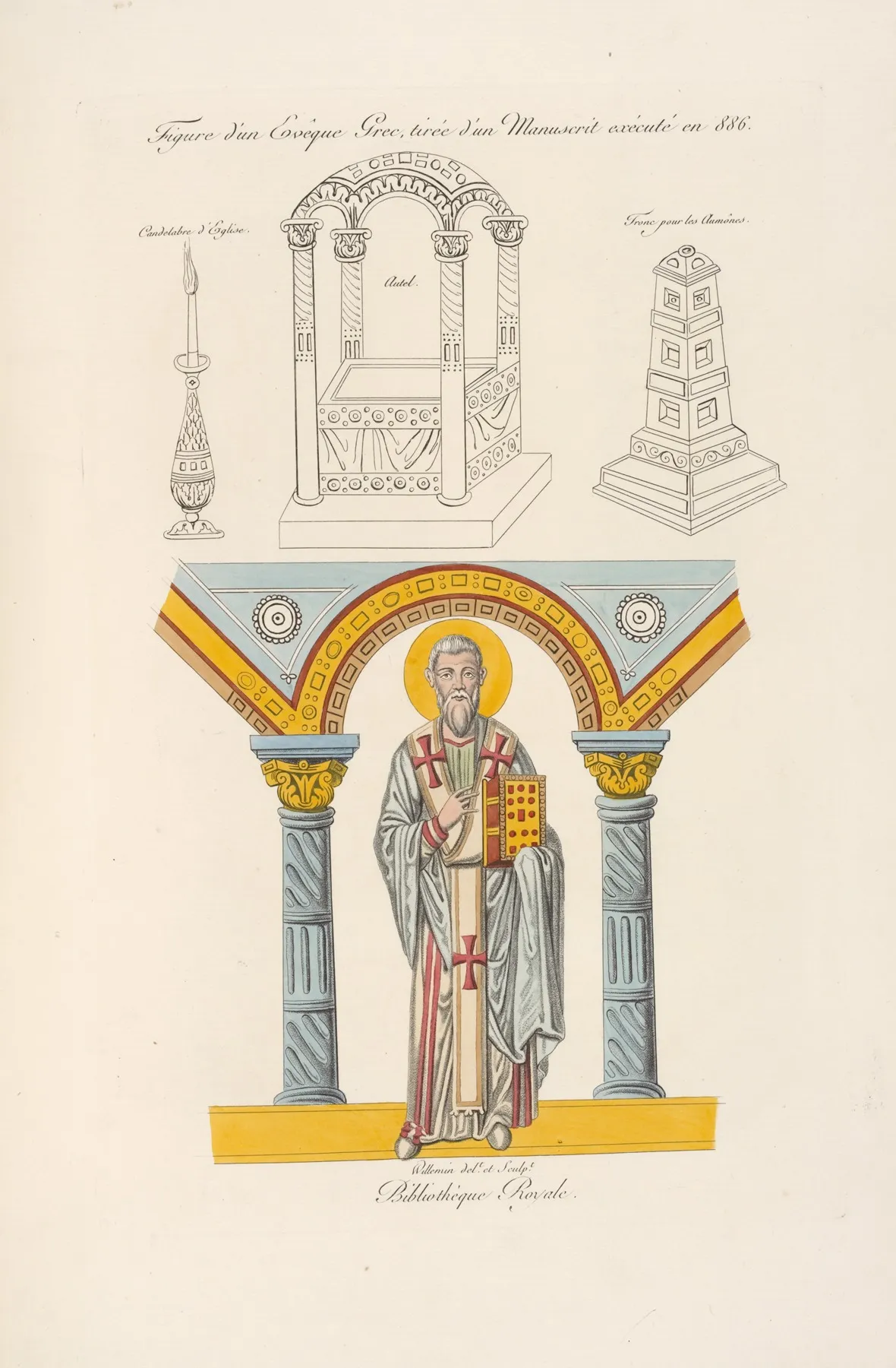Figure Dun Eveque Grec Tiree Dun Manuscrit Execute En 886