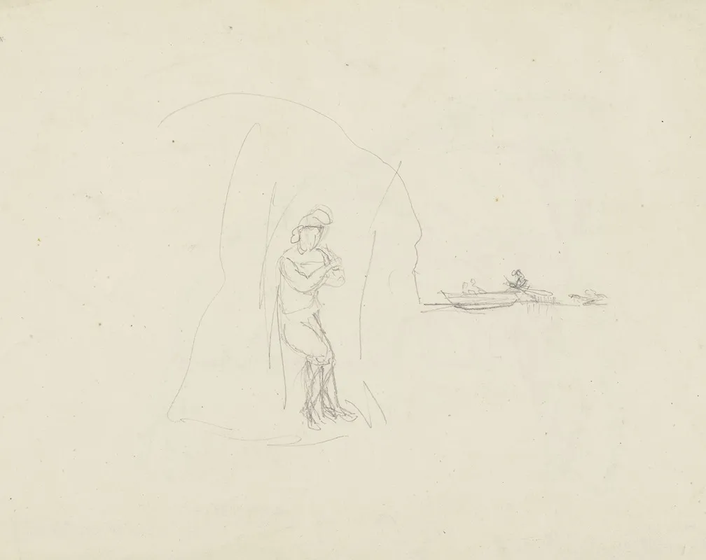 Figure In A Grotto by Carl Morgenstern - Canvas Print