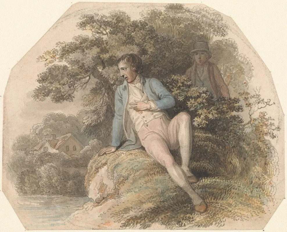 Figure In A Landscape 3 by Luke Clennell - Canvas Print