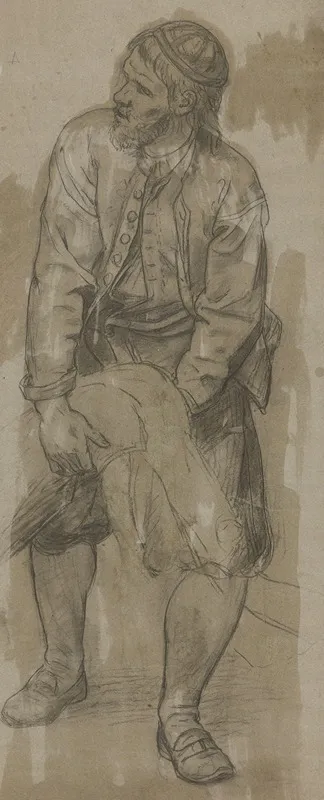 Figure Of A Man Leaning Forward