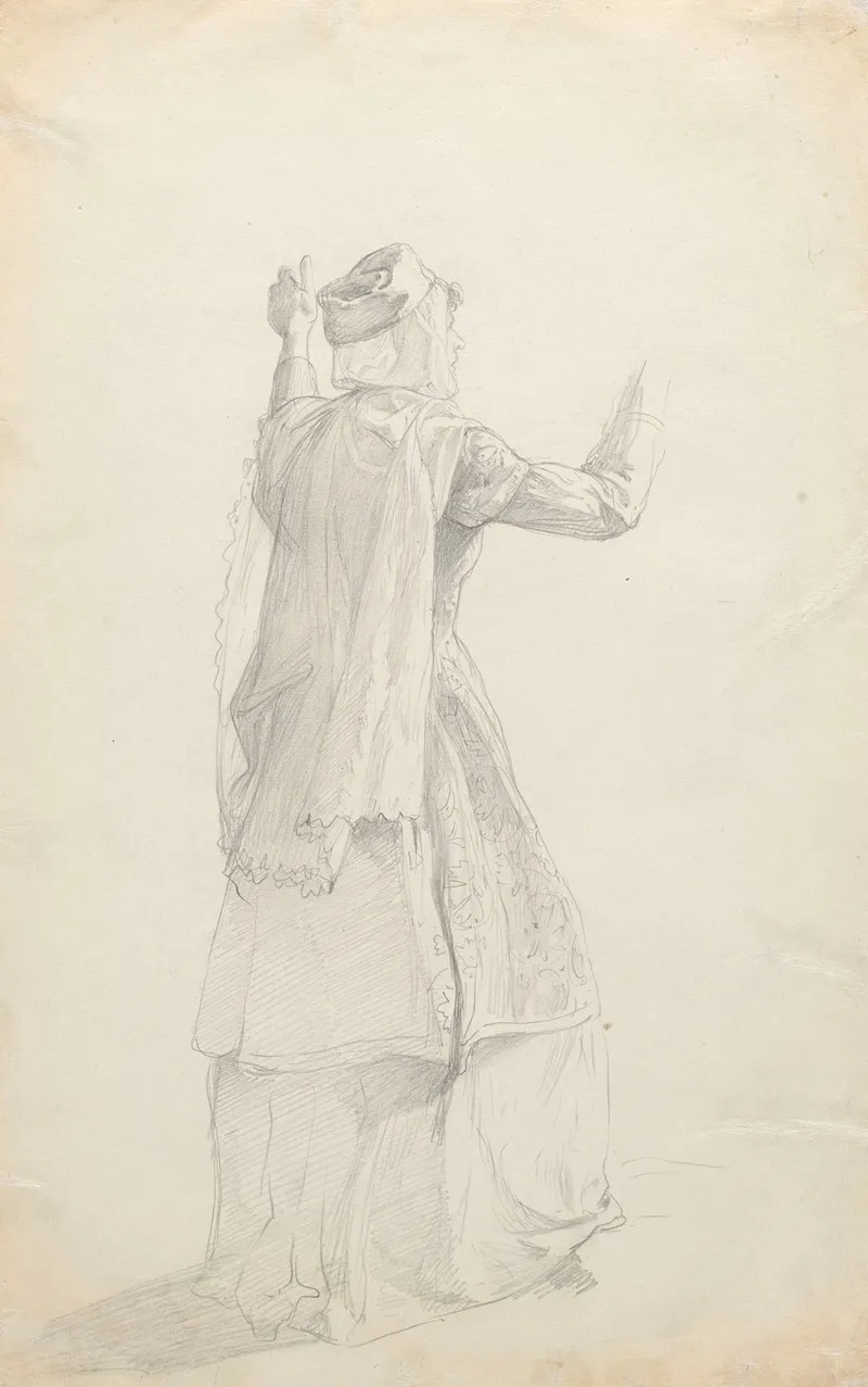 Figure Of A Matron Sketch For The Painting The Princess Dowry