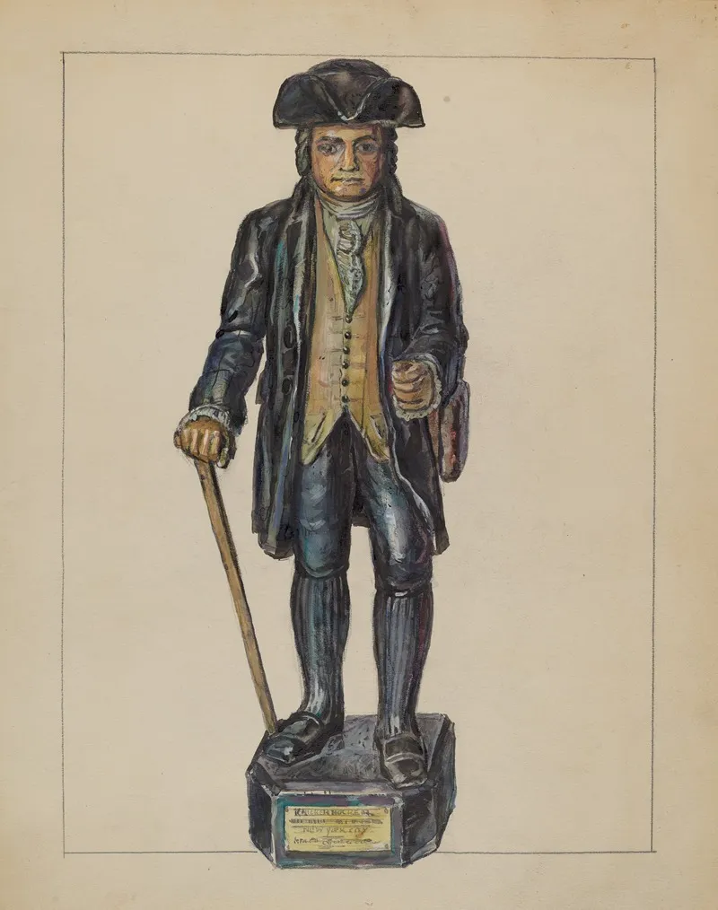 Figure Of Knickerbocker by Gilbert Sackerman - Canvas Print