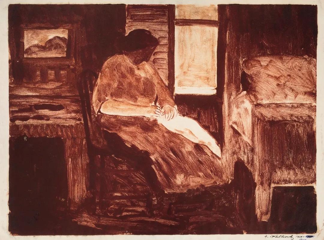 Figure Sketch 2 by Abraham Walkowitz - Canvas Print