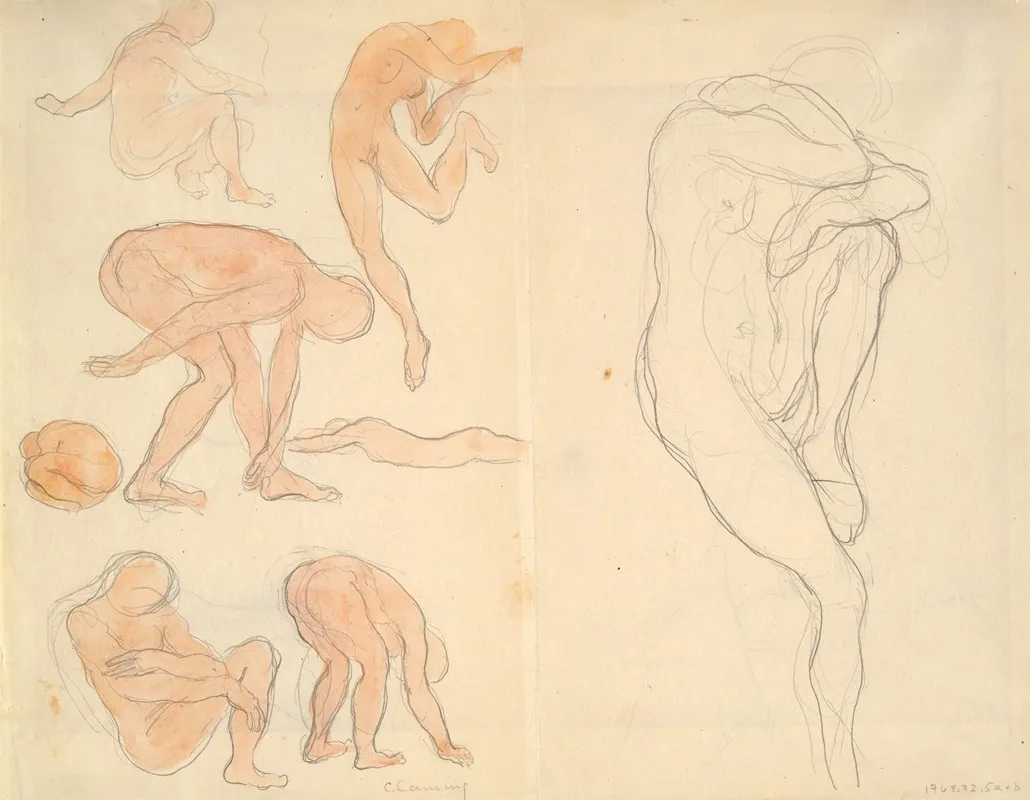 Figure Studies 21 by Kahlil Gibran - Canvas Print