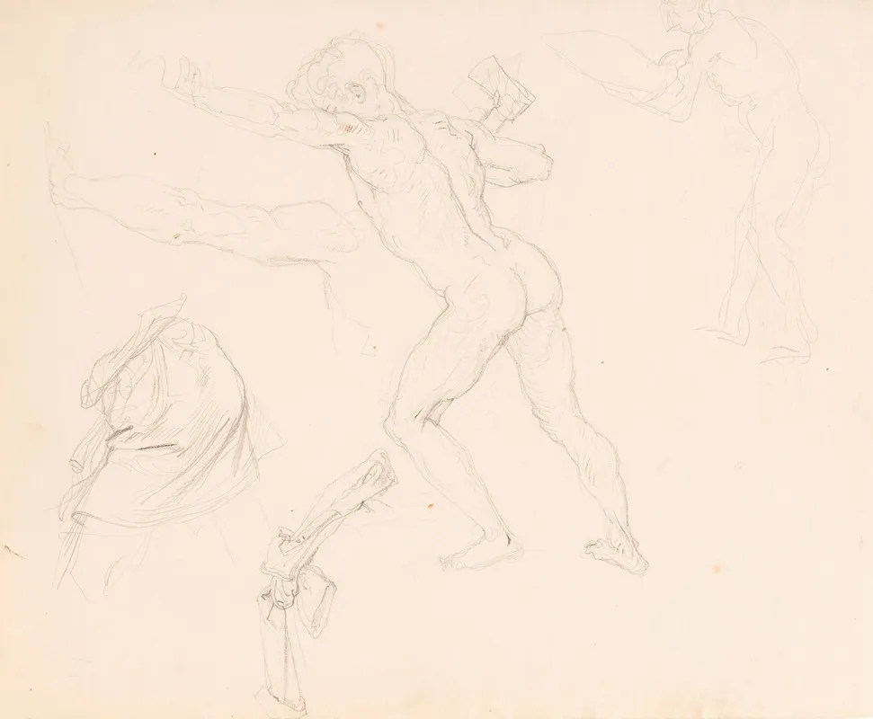 Figure Studies 30 by Eduard Julius Friedrich Bendemann - Canvas Print