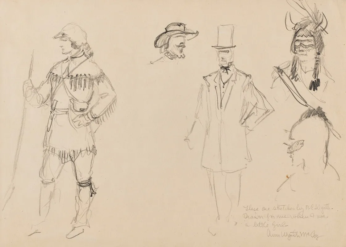 Figure Studies 47 by Newell Convers Wyeth - Canvas Print