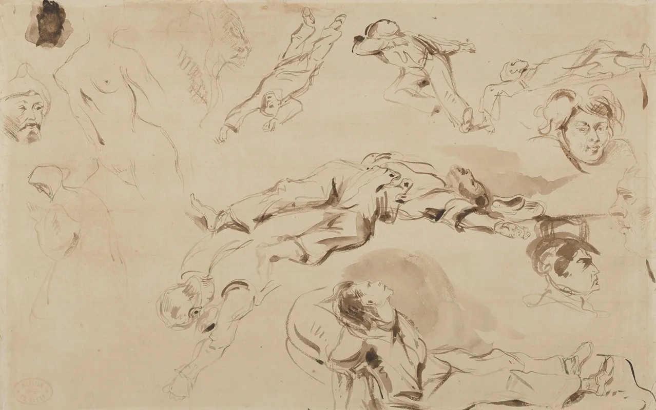 Figure Studies Related To Liberty Leading The People