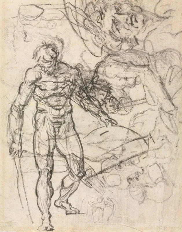 Figure Studies Verso by Jean-Honoré Fragonard - Canvas Print