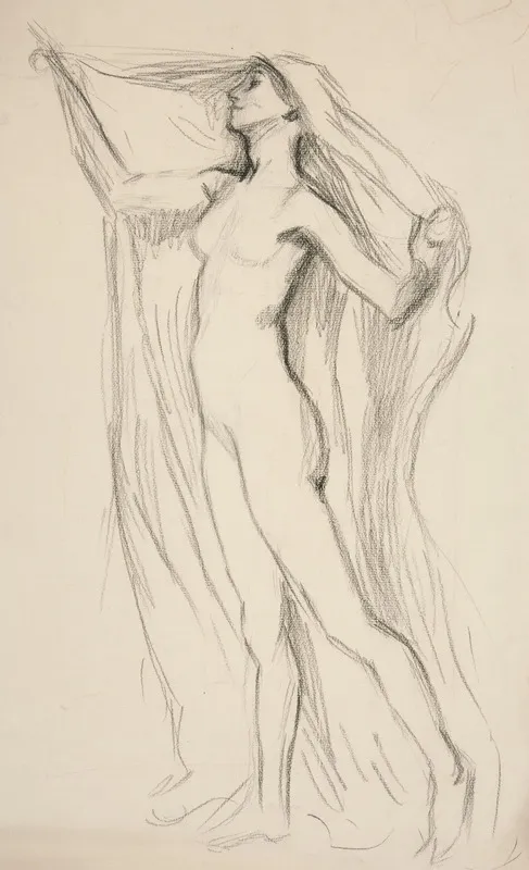 Figure Study For Mural At The State Capitol Building In Harrisburg Pennsylvania 1902 1911