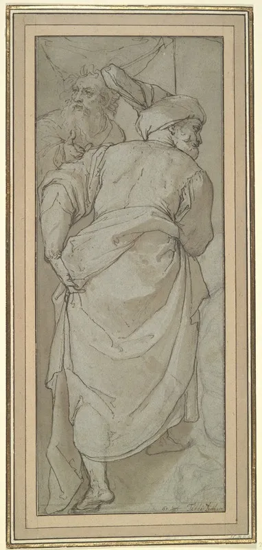 Figure Study For The Conversion Of St Mary Magdalene In S Francesco Della Vigna Venice by Federico Zuccaro - Canvas Print