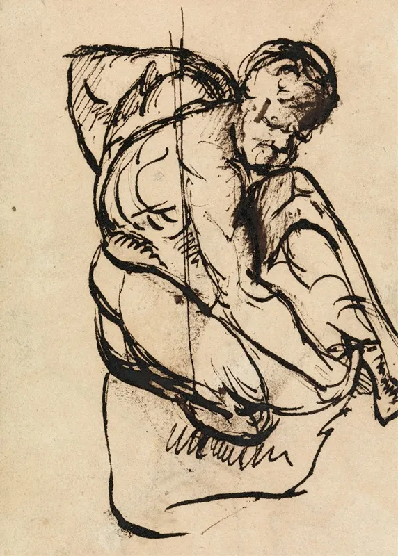 Figure Study Of A Nude Male