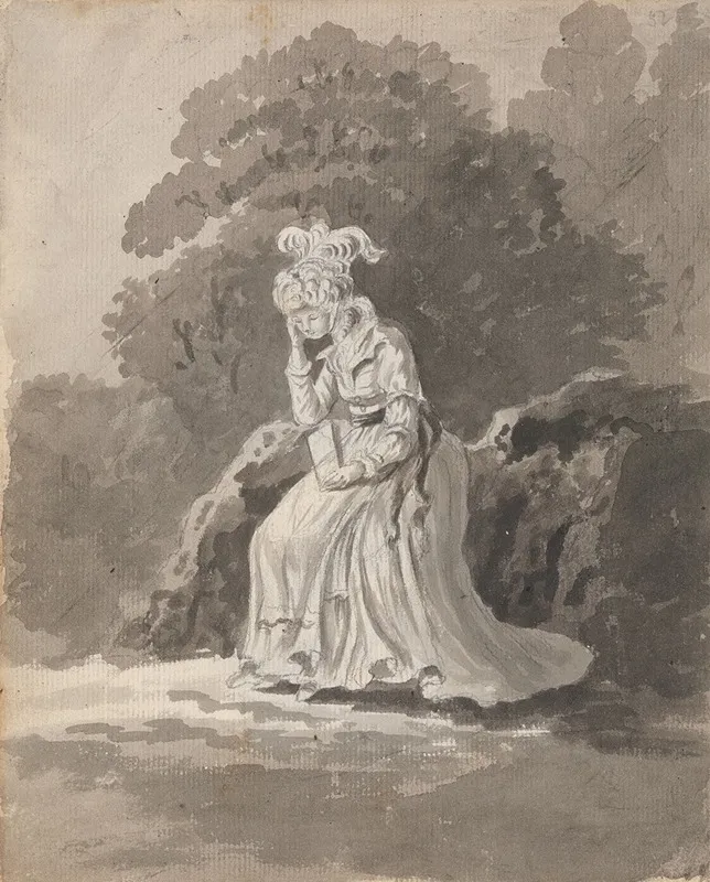 Figure Study Of A Seated Lady by James Miller - Canvas Print