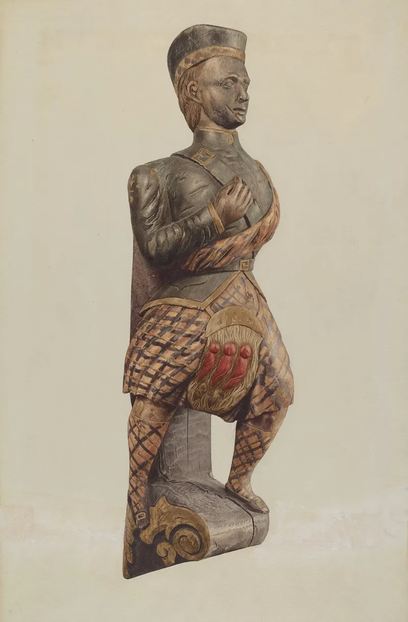 Figurehead The Highlander by Ingrid Selmer-Larsen - Canvas Print