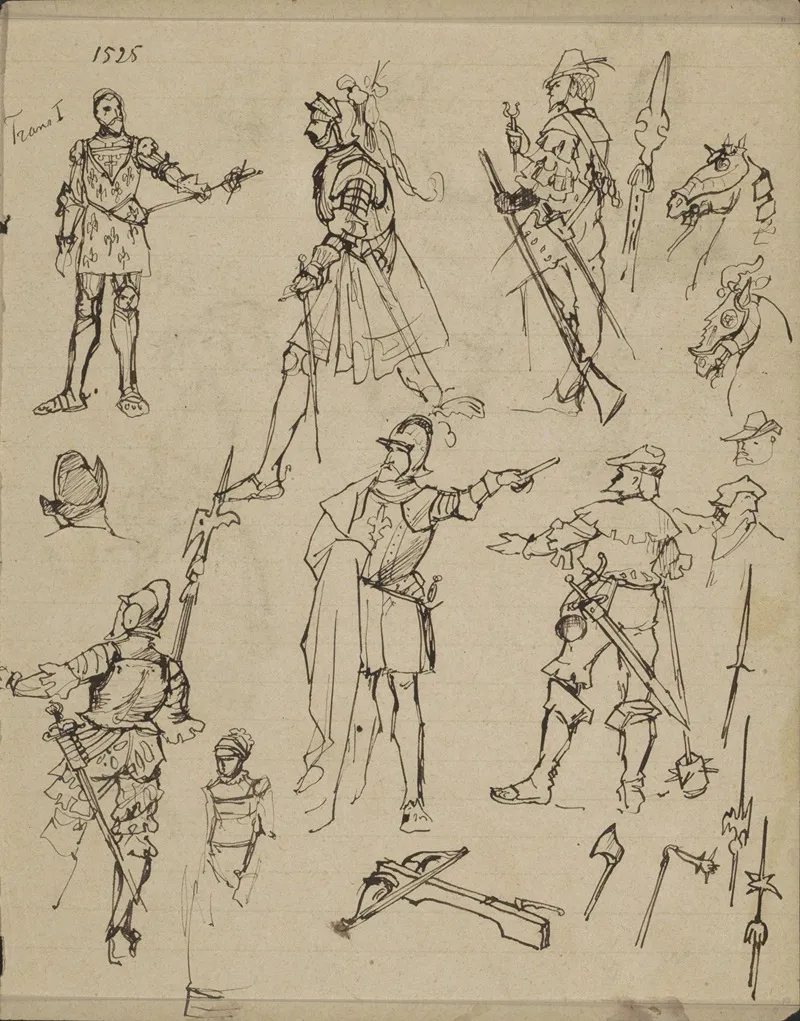 Figuren In Kostuums Uit 1525 Waaronder Koning Frans I Van Frankrijk