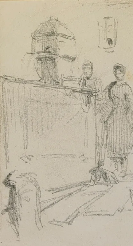 Figures By A Fountain