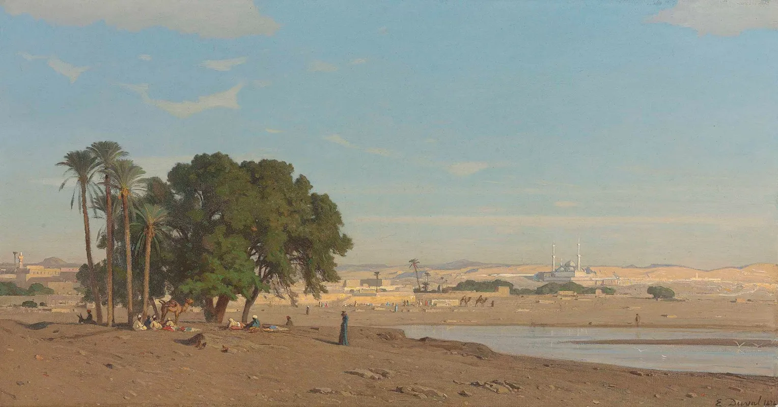 Figures By An Oasis
