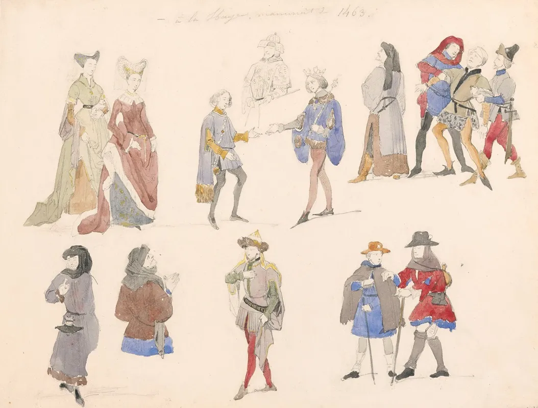 Figures From The Manuscript Of The Hague In 1463
