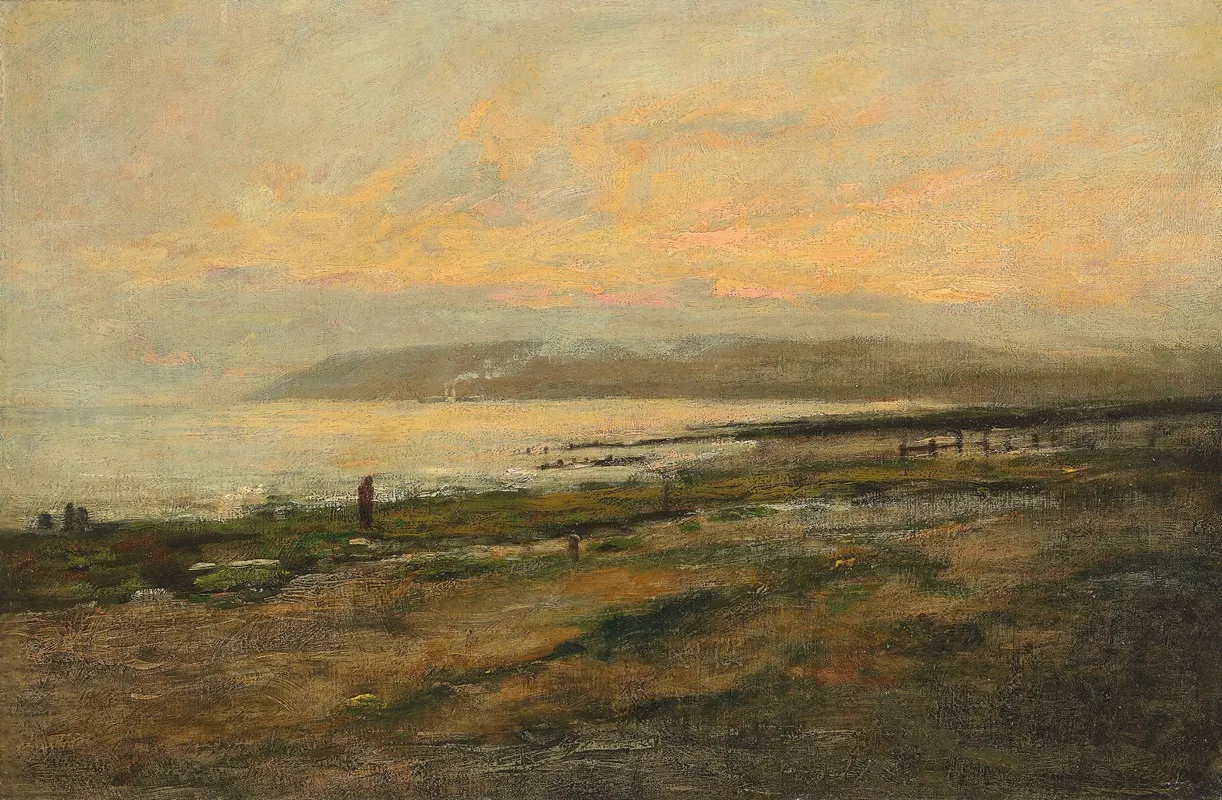 Figures On A Beach Sunset