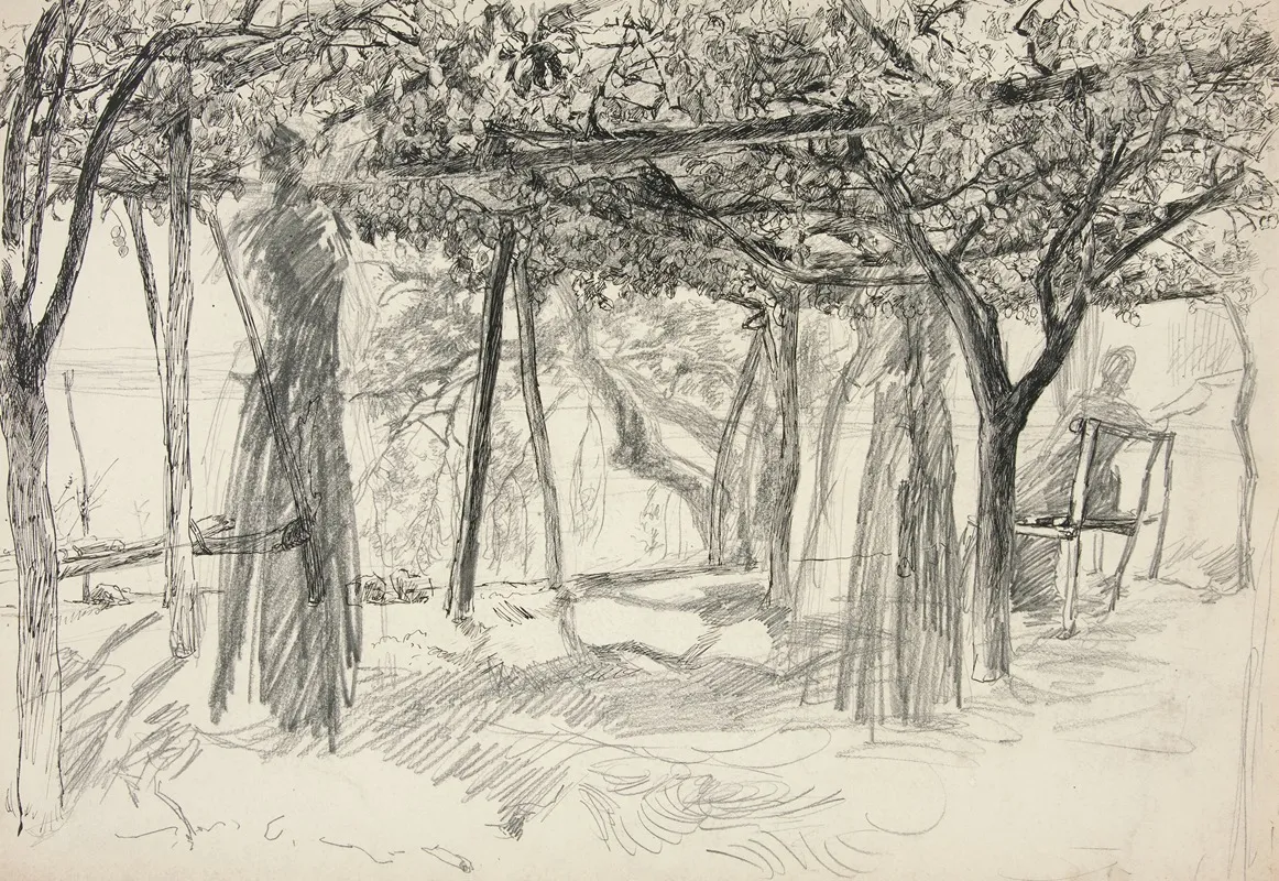 Figures Under An Arbor