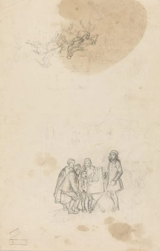 Figurgruppe Rundt Et Bilde