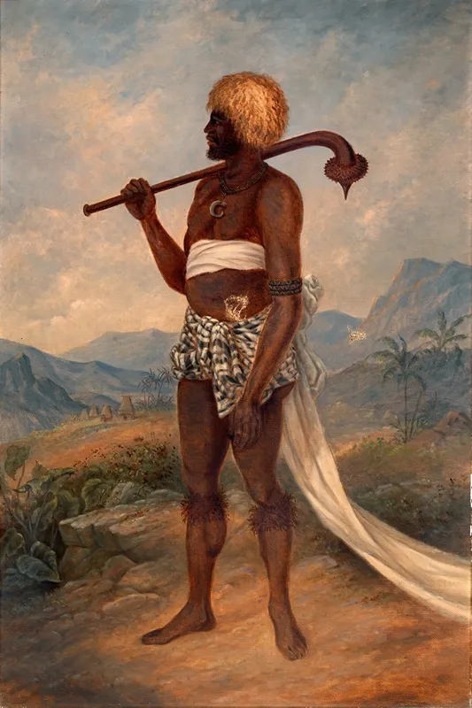 Fijian Man by Antonio Zeno Shindler - Canvas Print