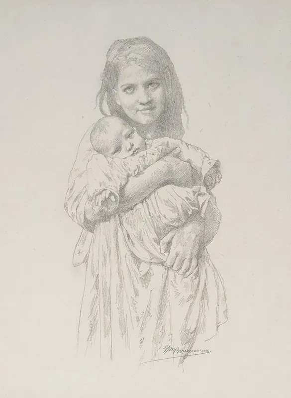 Fillette Et Enfant