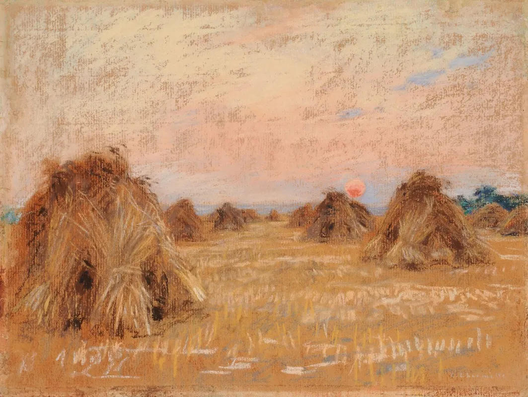 Fin De Journee by Léon Augustin Lhermitte - Canvas Print