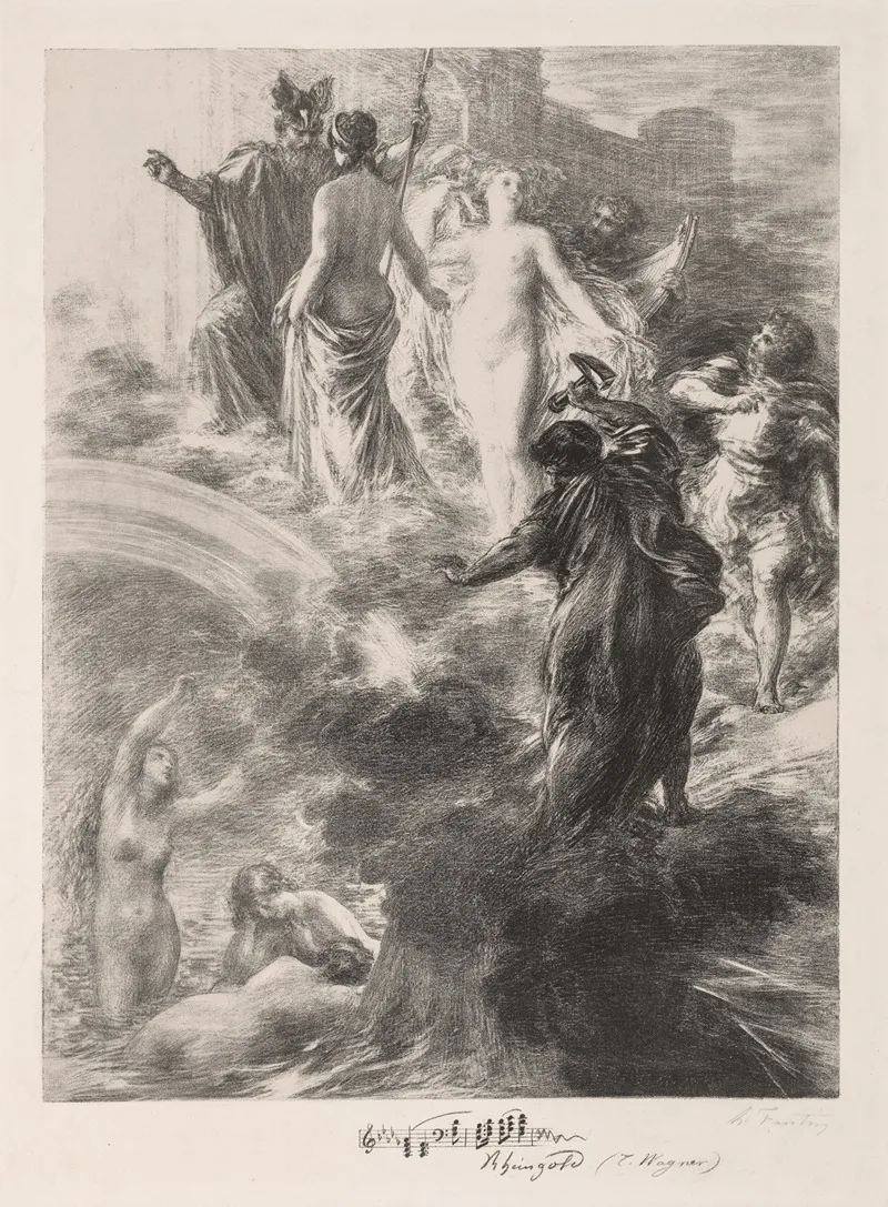 Finale Of The Rhinegold by Henri Fantin-Latour - Canvas Print