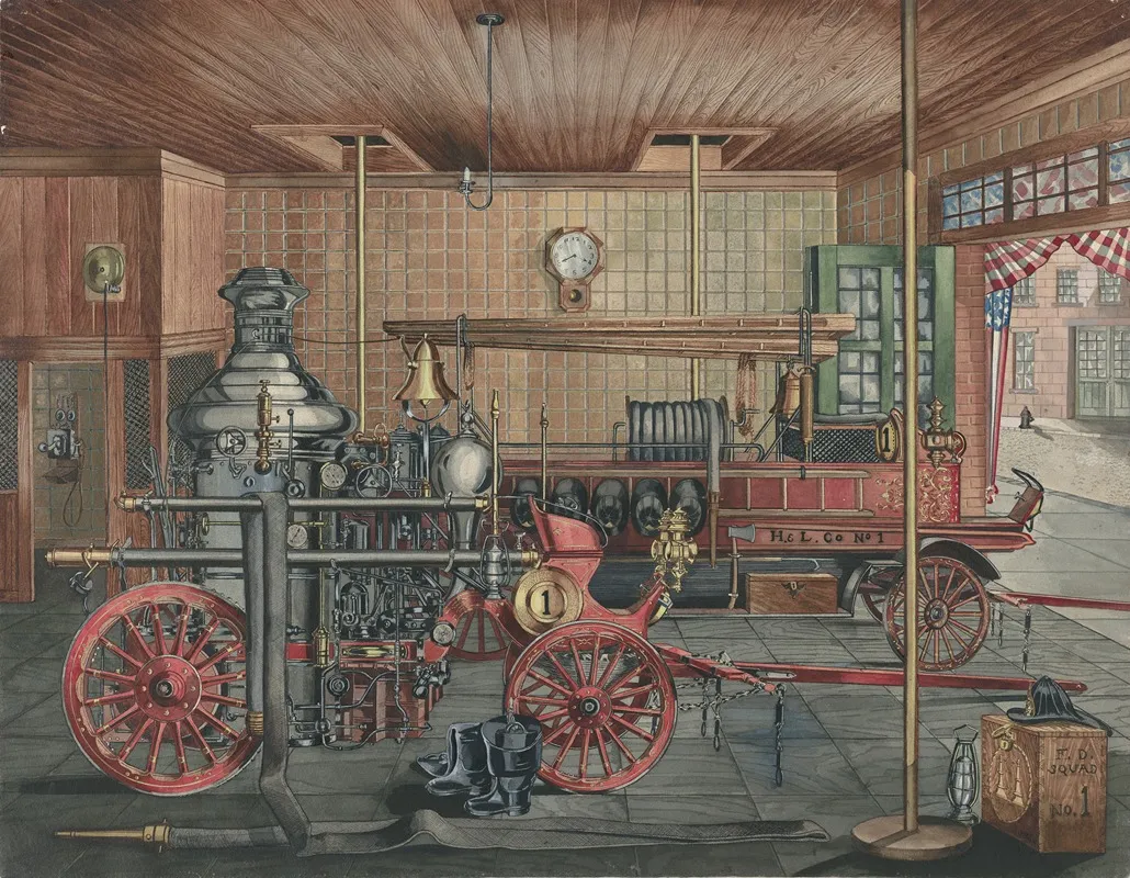 Fire Station 2 by Perkins Harnly - Canvas Print