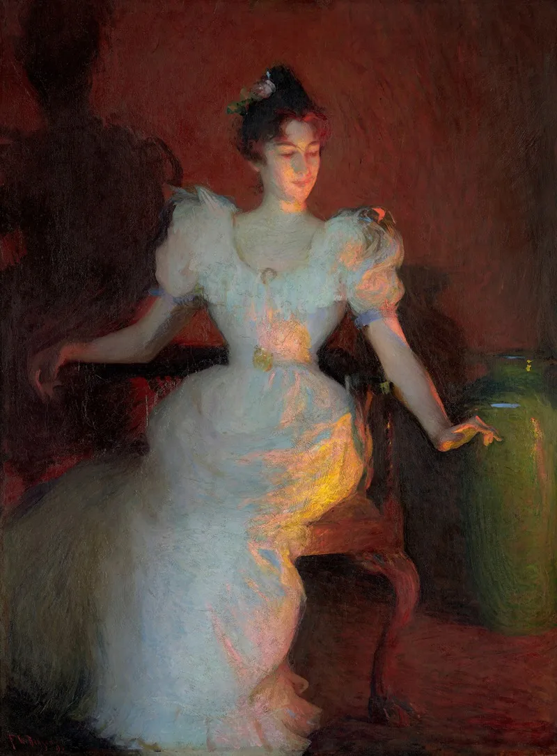 Firelight by Frank Weston Benson   - Canvas Print