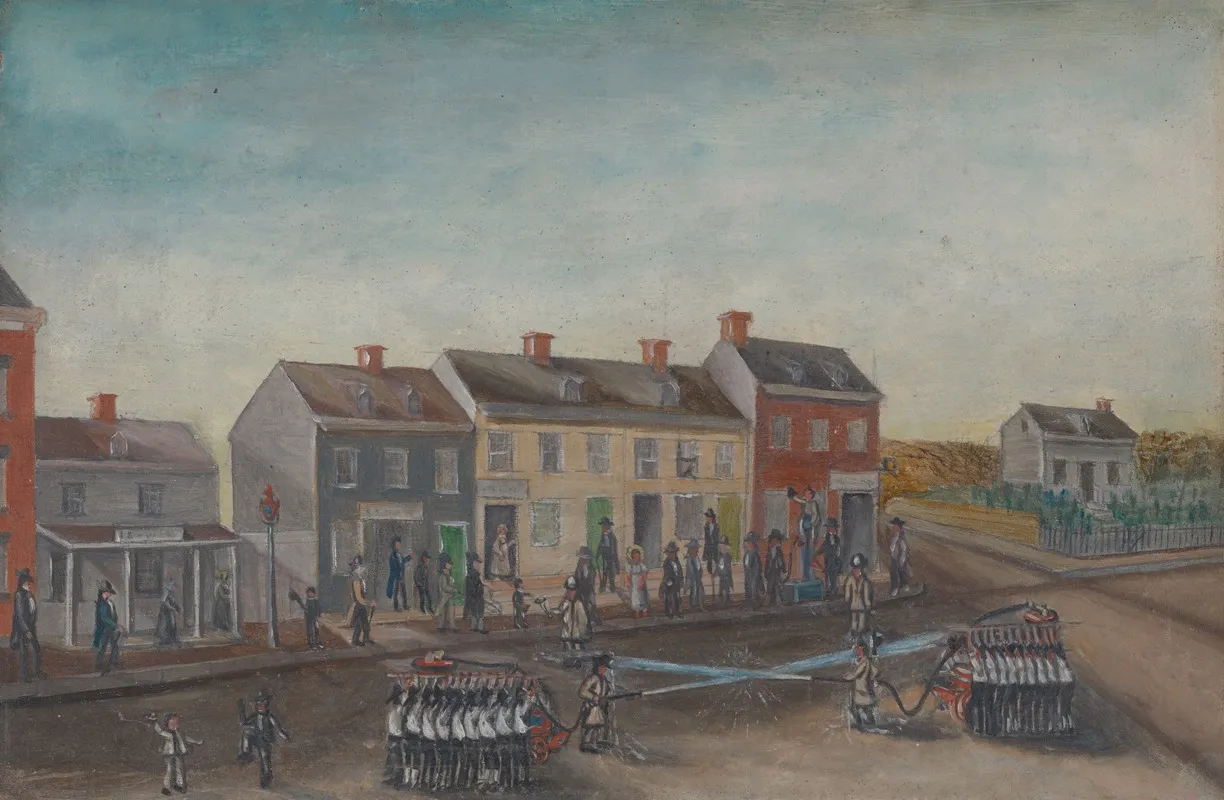 Firemens Washing Day by William P. Chappel - Canvas Print
