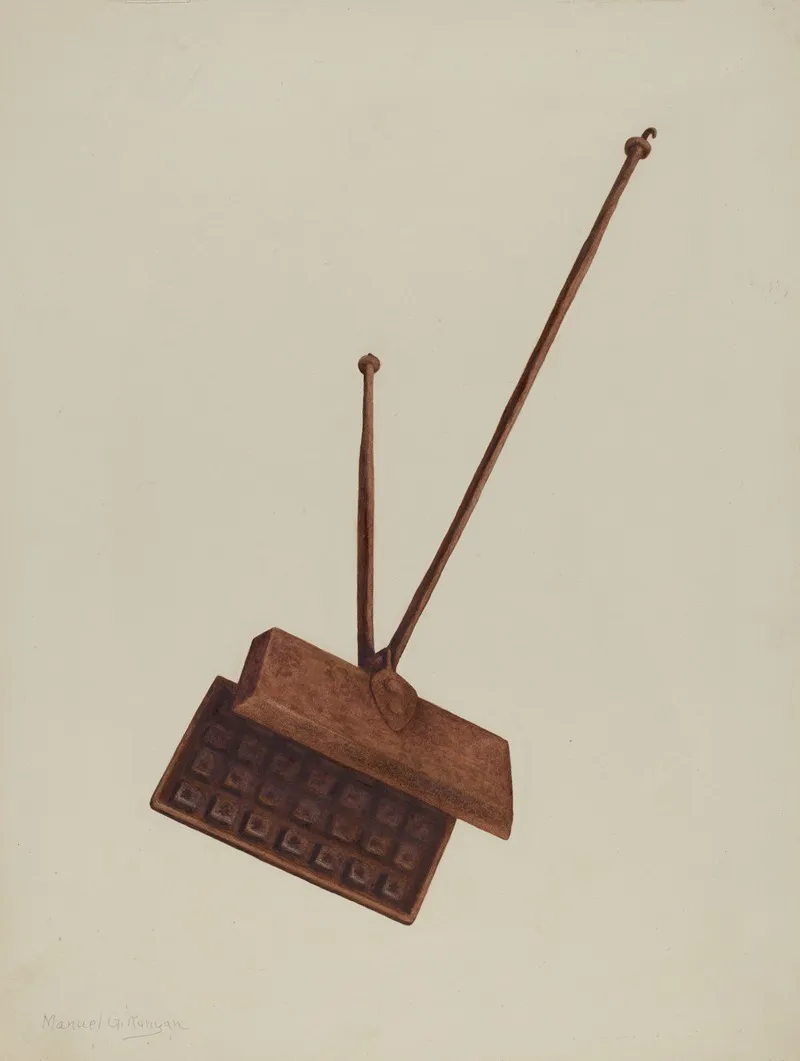 Fireplace Waffle Iron by Manuel G. Runyan - Canvas Print