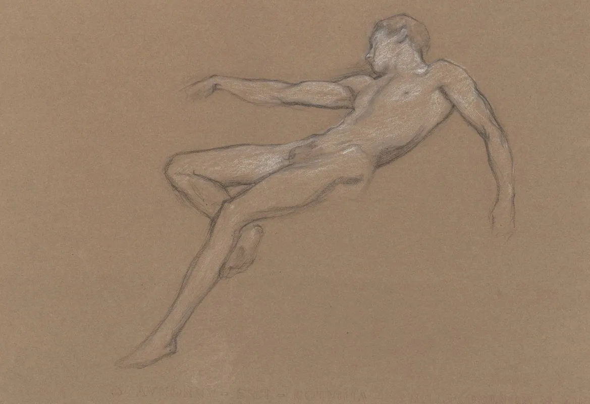 First Sketch For Icarus by Herbert James Draper - Canvas Print