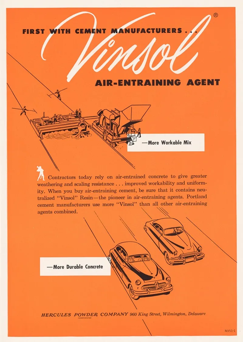 First With Cement Manufacturers Vinsol Air Entraining Agent