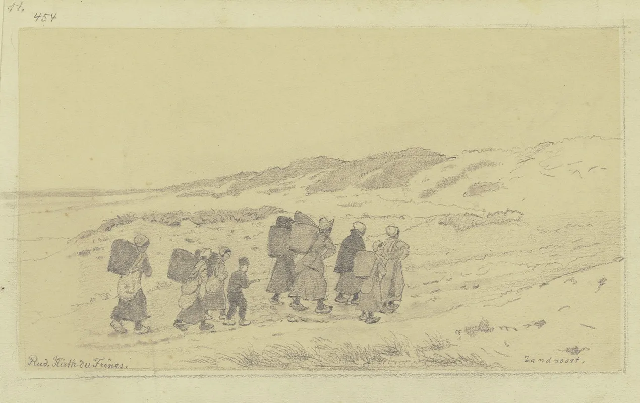 Fischerfrauen Und Kinder by Rudolf Hirth du Frênes - Canvas Print