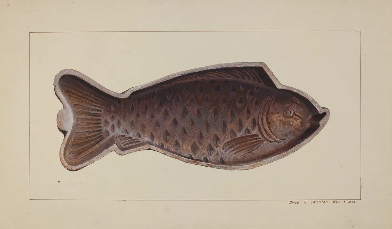 Fish Mold by Amos C. Brinton - Canvas Print