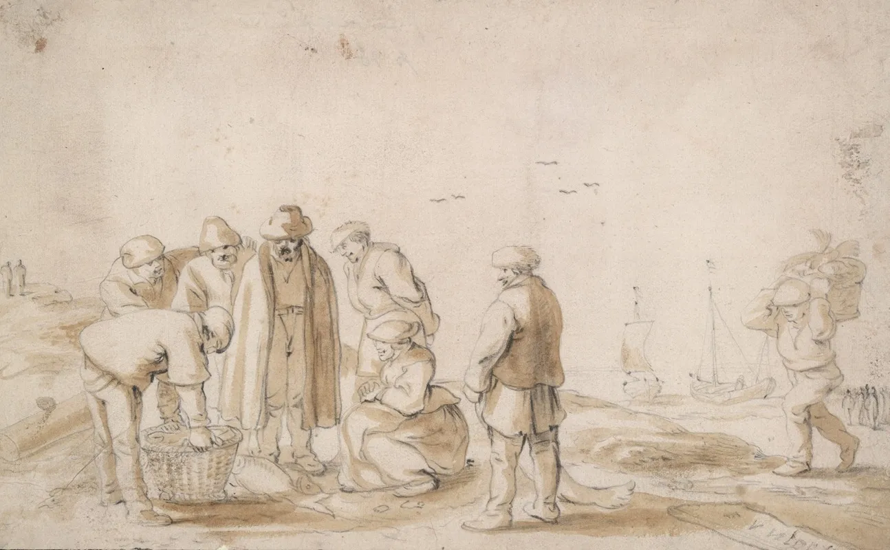Fish Mongers On The Beach