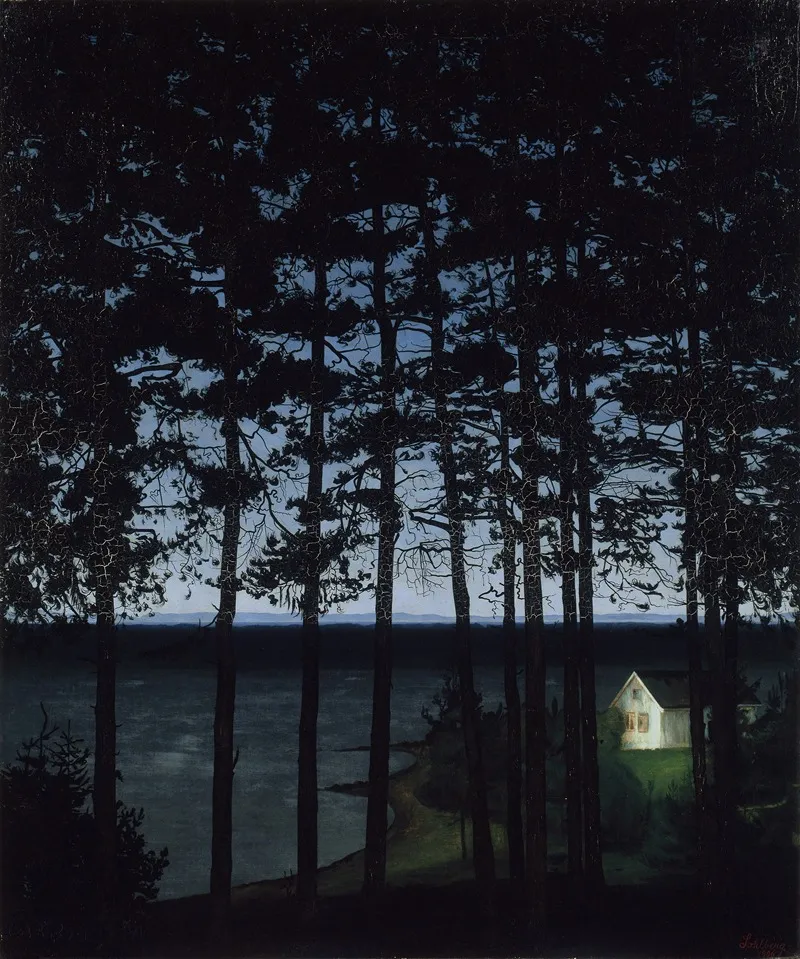 Fishermans Cottage by Harald Sohlberg - Canvas Print