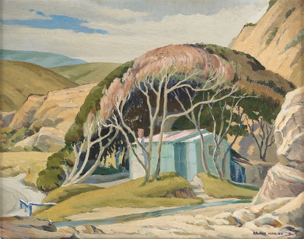 Fishermans Hut by Roland Hipkins - Canvas Print