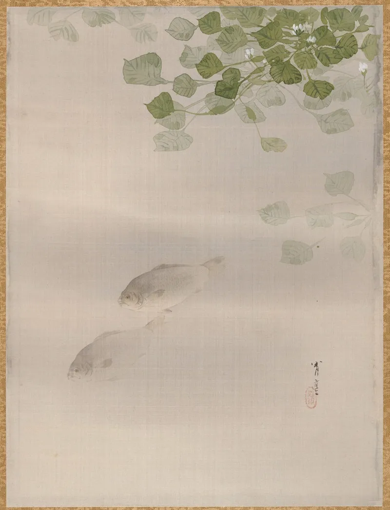 Fishes 6 by Watanabe Seitei - Canvas Print
