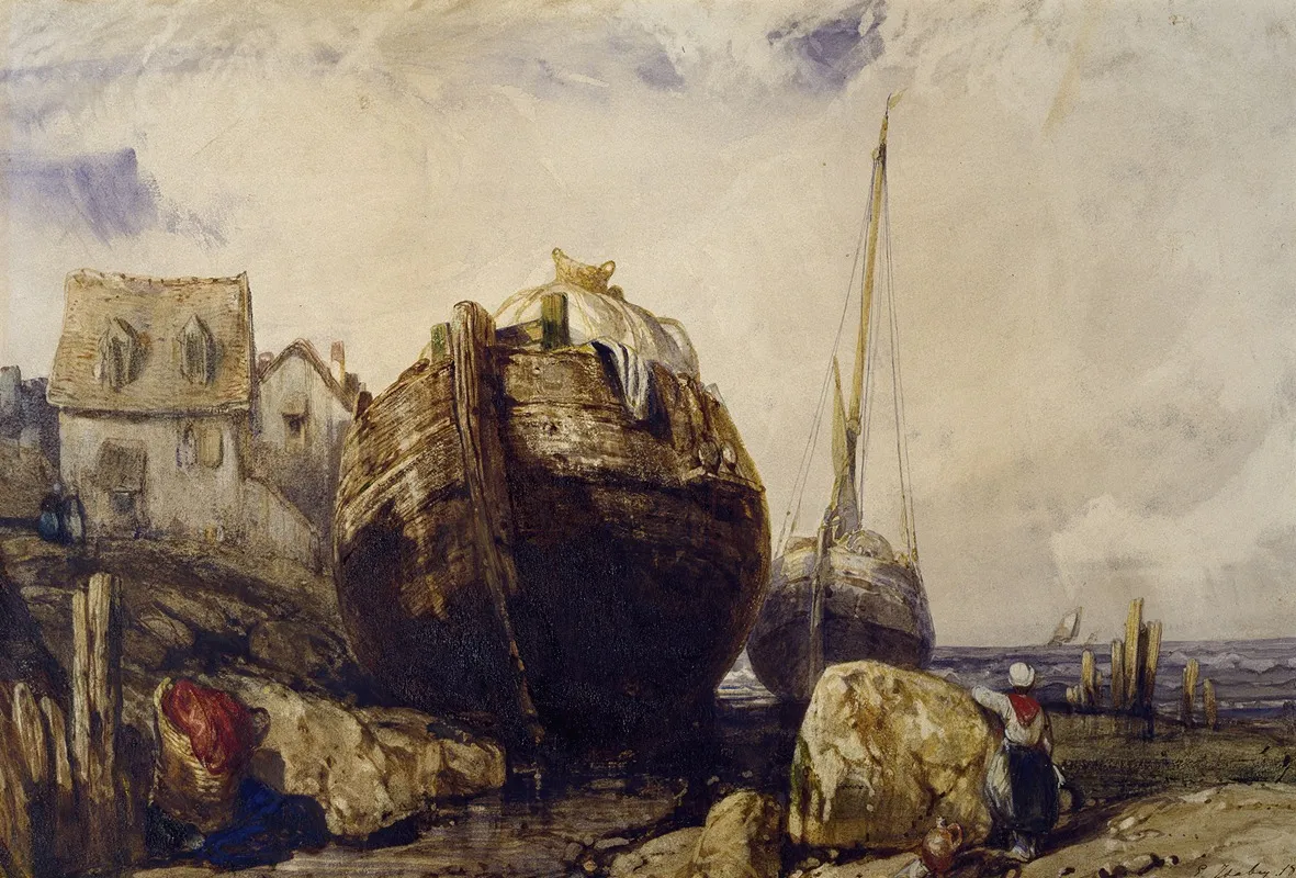 Fishing Boats 4 by Eugène Isabey - Canvas Print