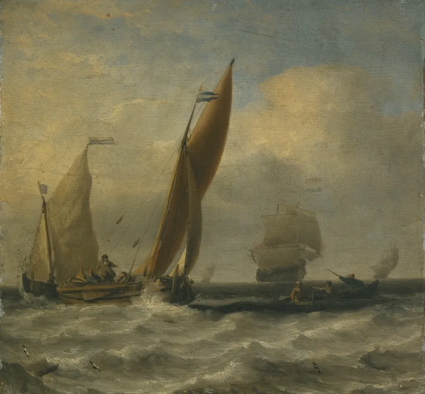 Fishing Boats At Sea