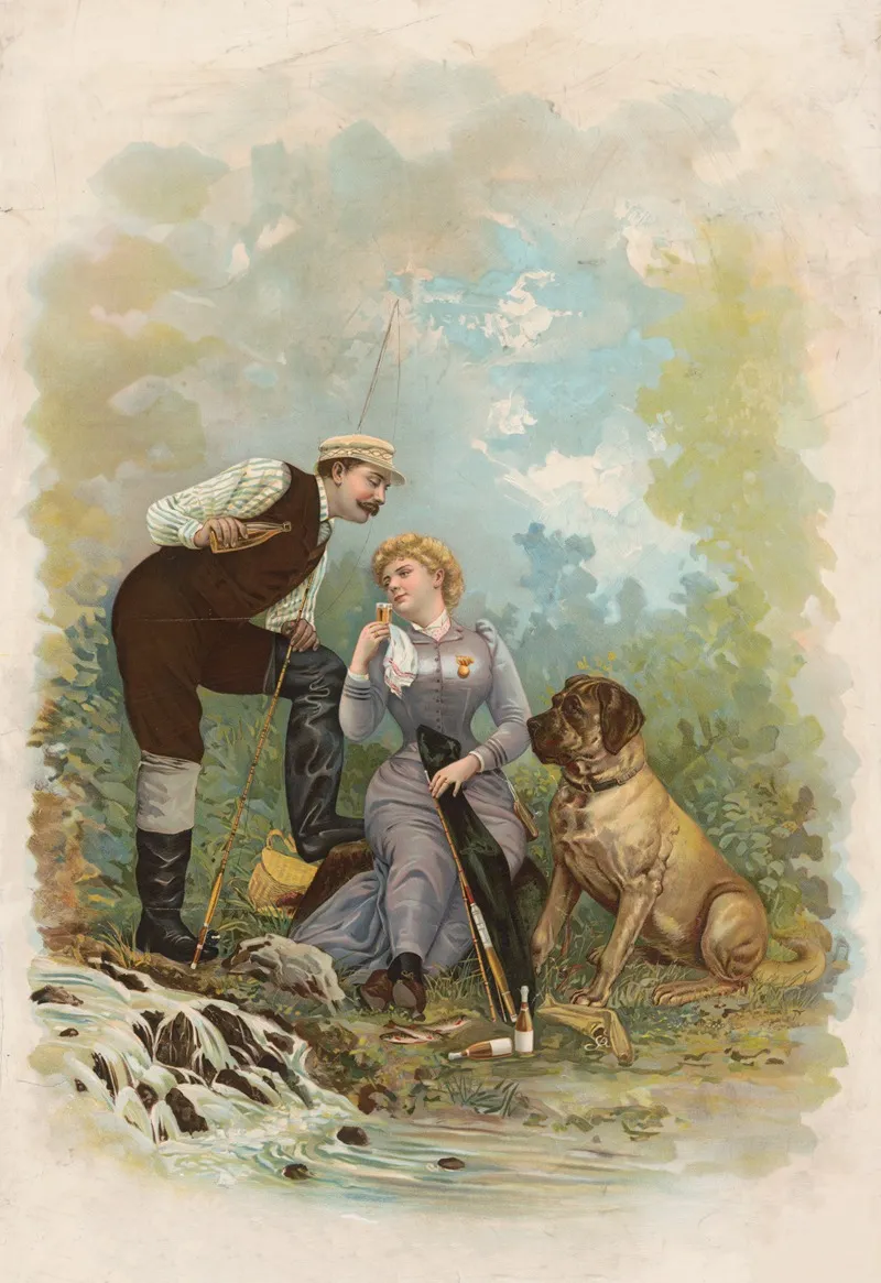 Fishing Scene 3 by Henry Jerome Schile - Canvas Print