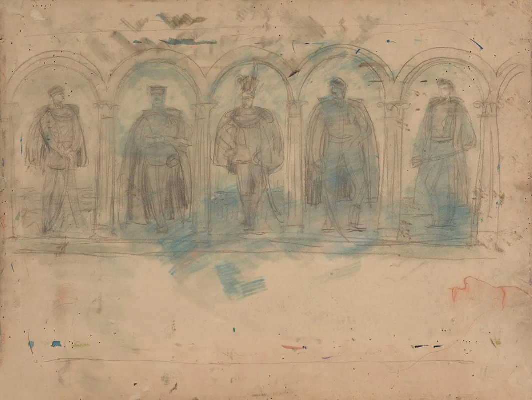 Five Dignitaries In Niches