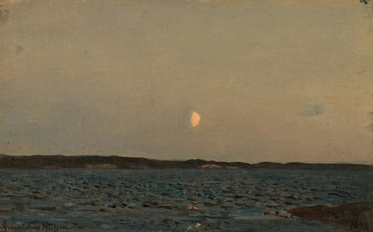 Fjordstudie by Amaldus Nielsen - Canvas Print