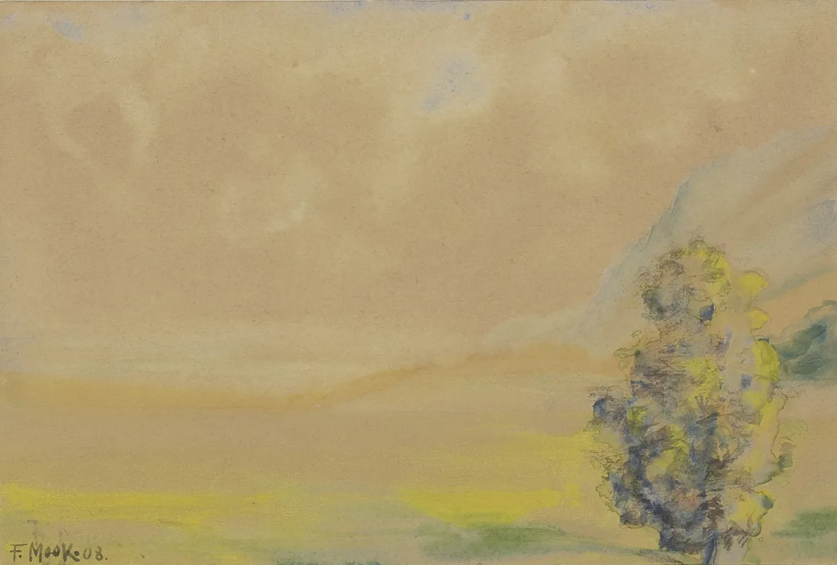 Flachlandschaft Mit Baum